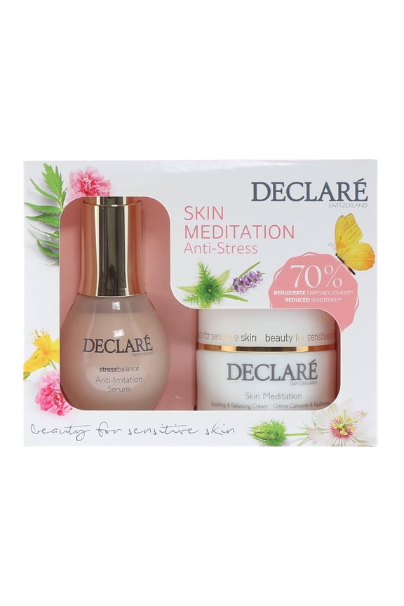 Stress Balance 2-Piece Skincare Set, Anti-Irritation Serum & Skin Meditation Cream, Calming Skincare Duo