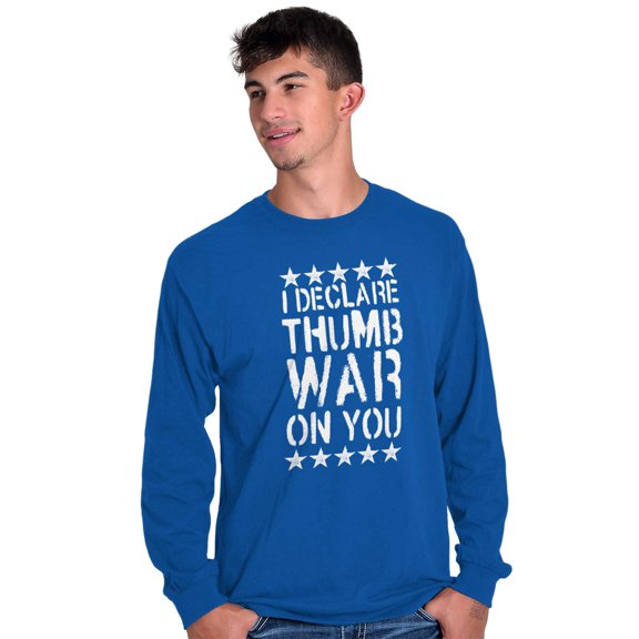 Declare Thumb On You Geek Nerd Long Sleeve TShirt Men Women Brisco Brands X