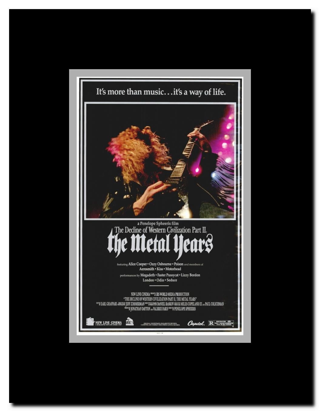 Decline of Western Civilization 2: The Metal Years Framed Movie Poster