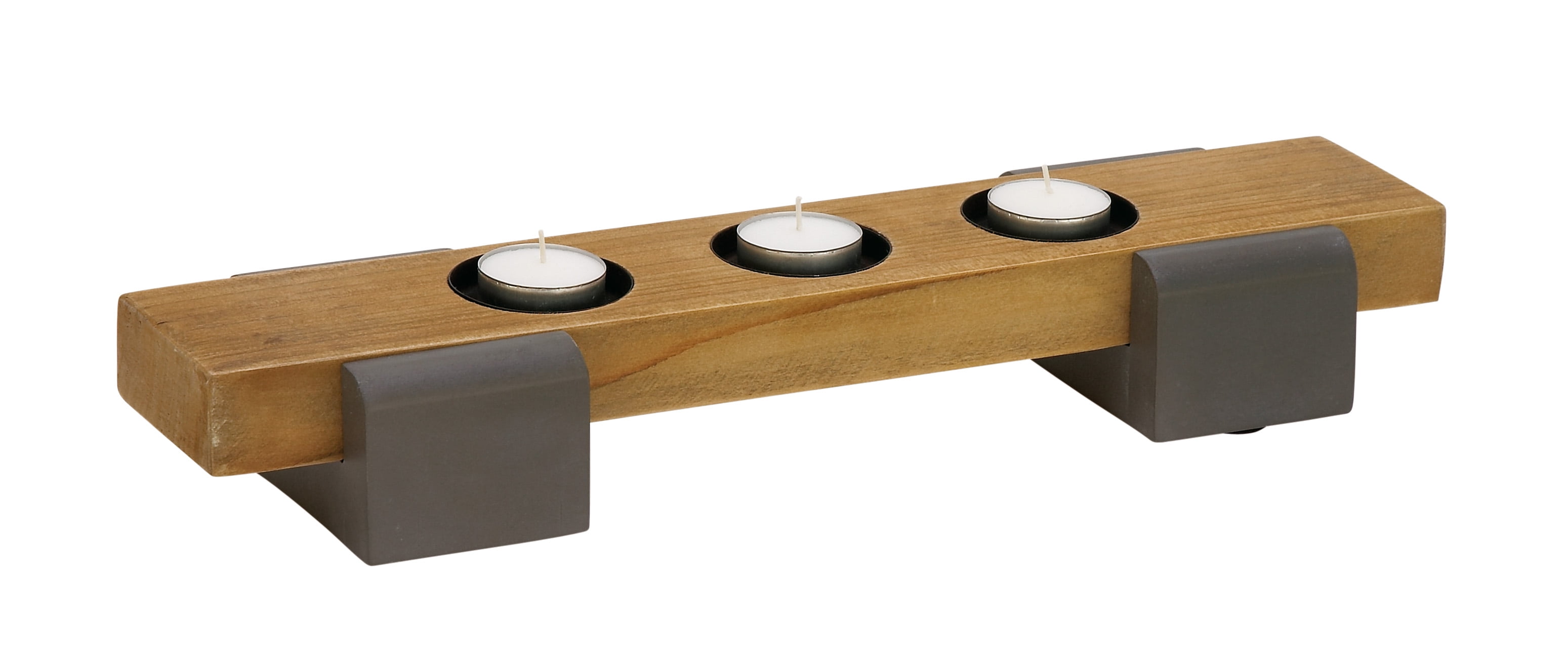 Decmode 16 X 2 Inch Rustic Cypress Wood And Iron Rectangular Three ...