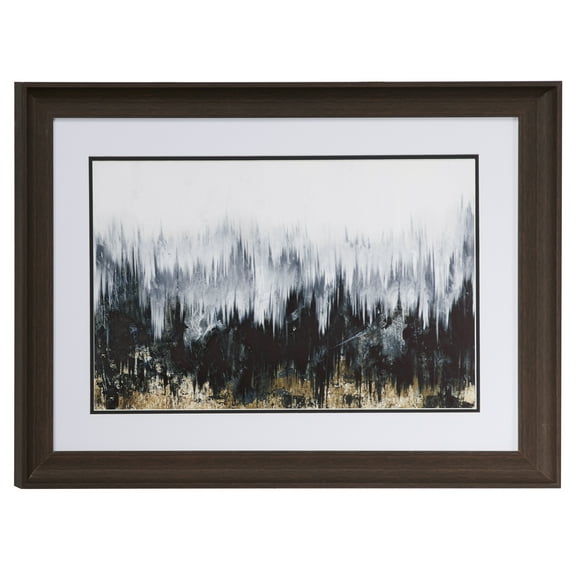 Decmode Black and White Abstract Landscape Painting