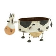 thumbnail image 1 of Decmode Eclectic 16 Inch Iron Cow Planter, White, 1 of 2