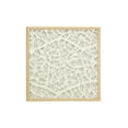 thumbnail image 1 of Decmode Large, Square, Modern Abstract Art White Paper Shadow Box Wall Decor, 23.5” x 23.5”, 1 of 4