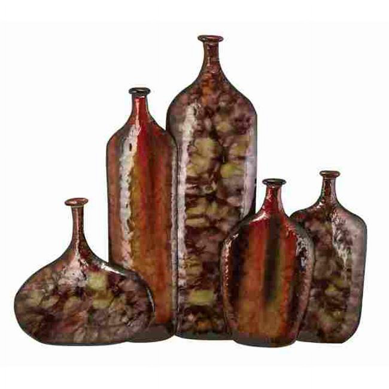 Decmode Metal Vase Wall Decor, Multi Color