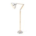 thumbnail image 1 of Decmode Modern 51 Inch Rubber Wood And Iron Adjustable Floor Lamp, 1 of 3