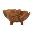 thumbnail image 1 of Decmode Natural 10 x 21 inch live edge Teak wood footed bowl, Cherry Brown, 1 of 3