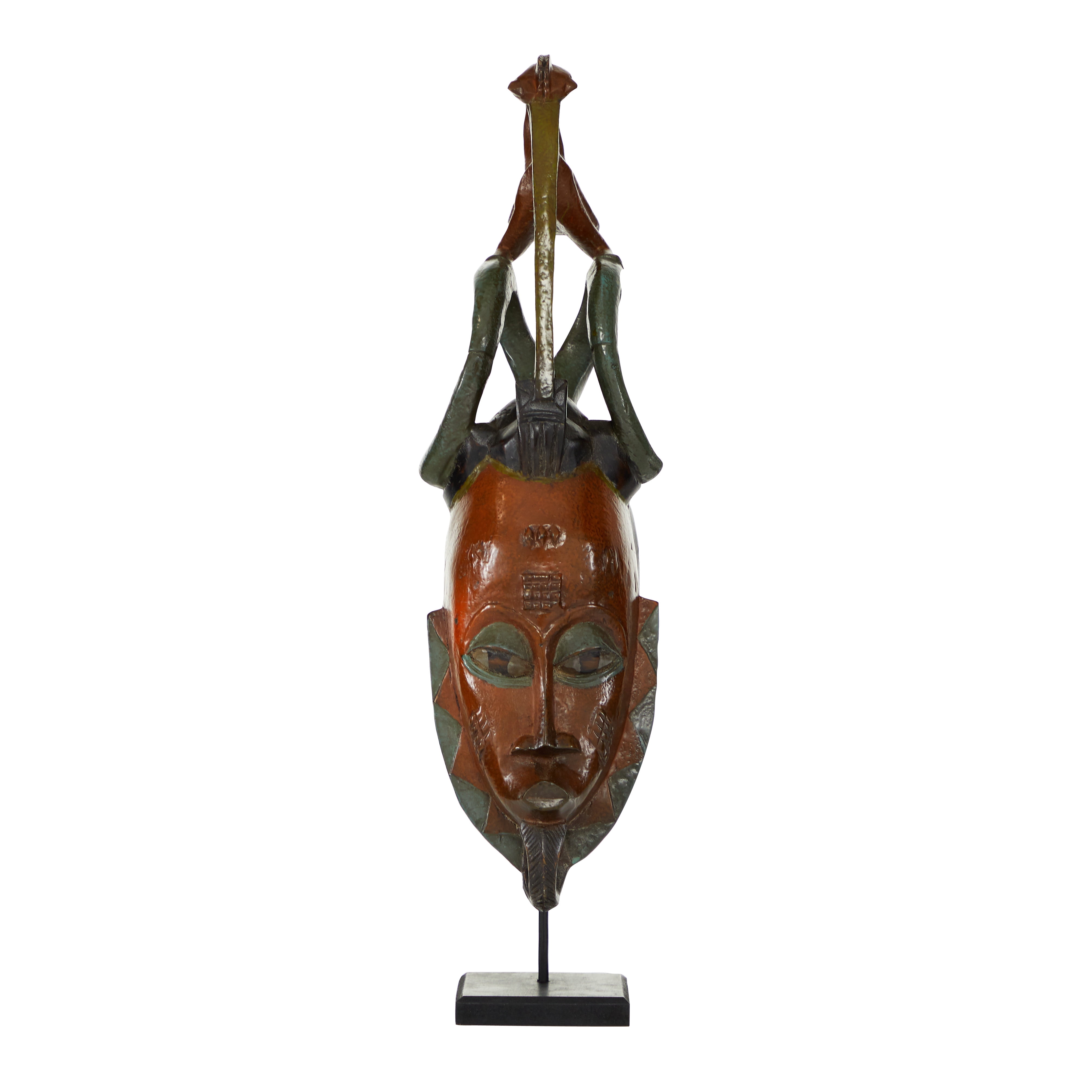 Decmode Small Hand-Carved Baobab Wood Guro Tribe Mask