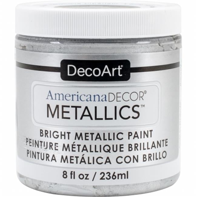 Deco Art 8 oz Americana Decor Metallic Paint, Sterling Silver