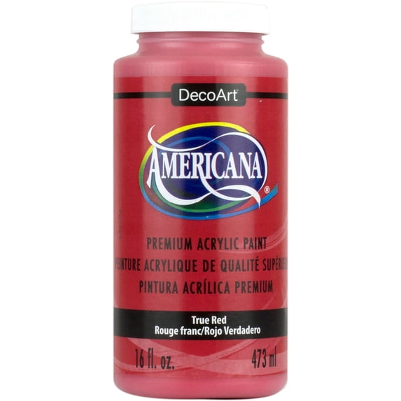 DecoArt Americana Acrylic Paint, 16 oz, Red and Pink Color Family, Matte Finish