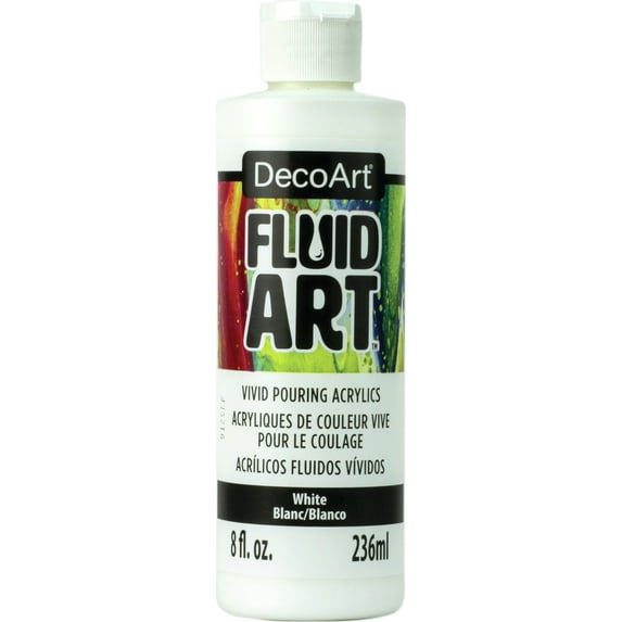 Deco Art DFA-01 White Fluid Art Ready To Pour Acrylic Paint