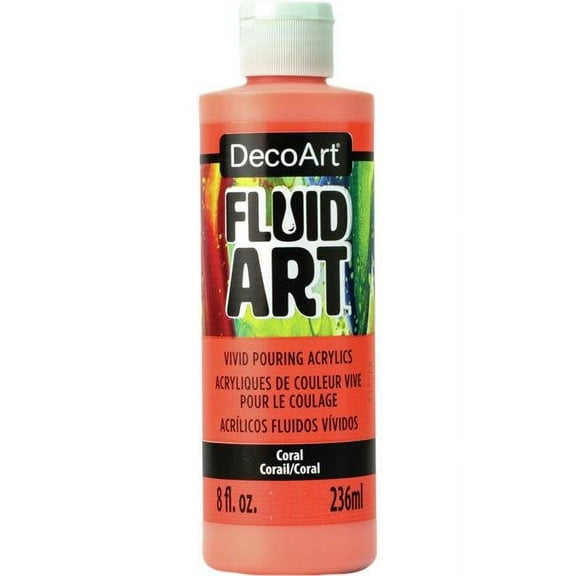 Deco Art DFA-05 Coral Fluid Art Ready To Pour Acrylic Paint