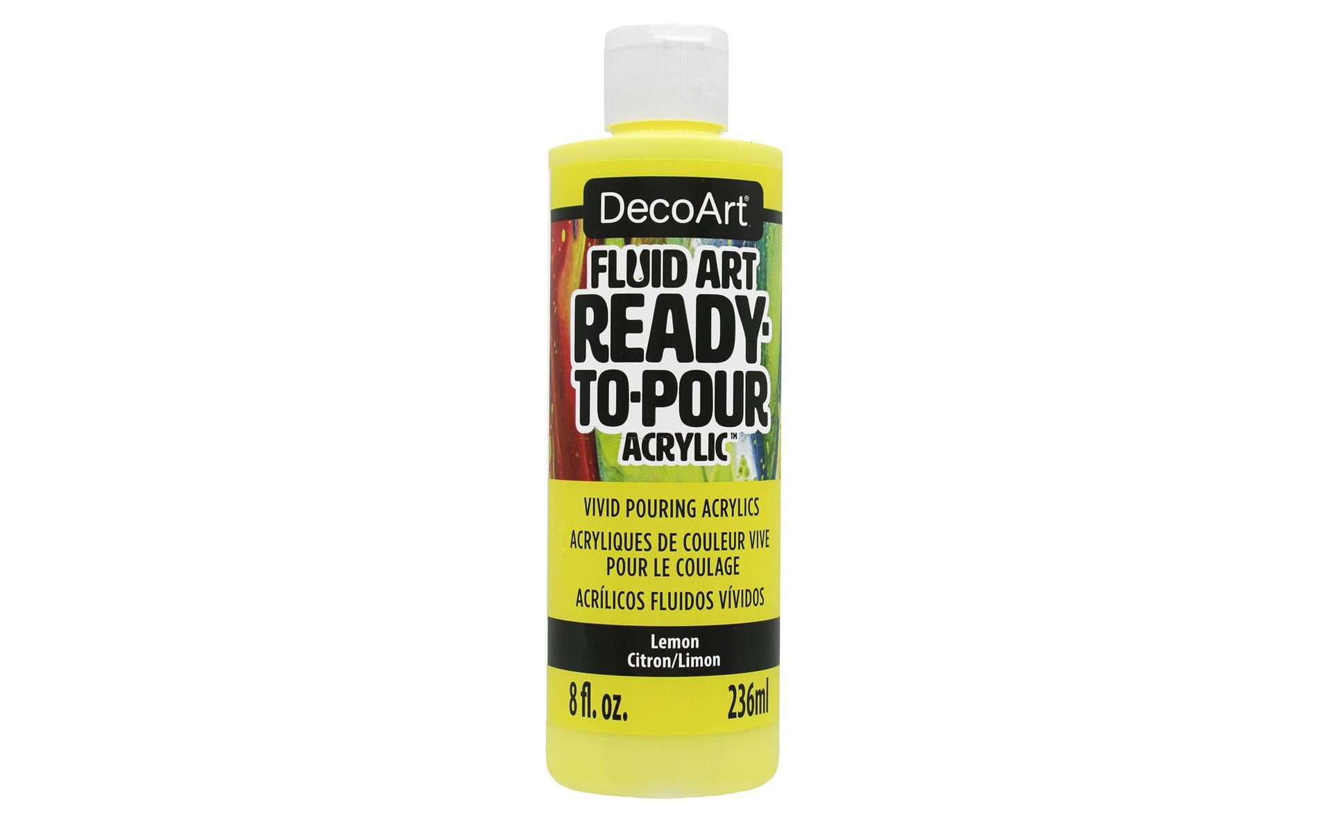 Deco Art DFA-07 Lemon Fluid Art Ready To Pour Acrylic Paint