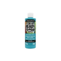 DecoArt Fluid Art Ready-To-Pour Acrylic - Tropical Blue, 8 oz Bottle