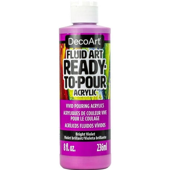 Deco Art DFA-28 Bright Violet- Fluid Art Ready-To-Pour Acrylic Paint