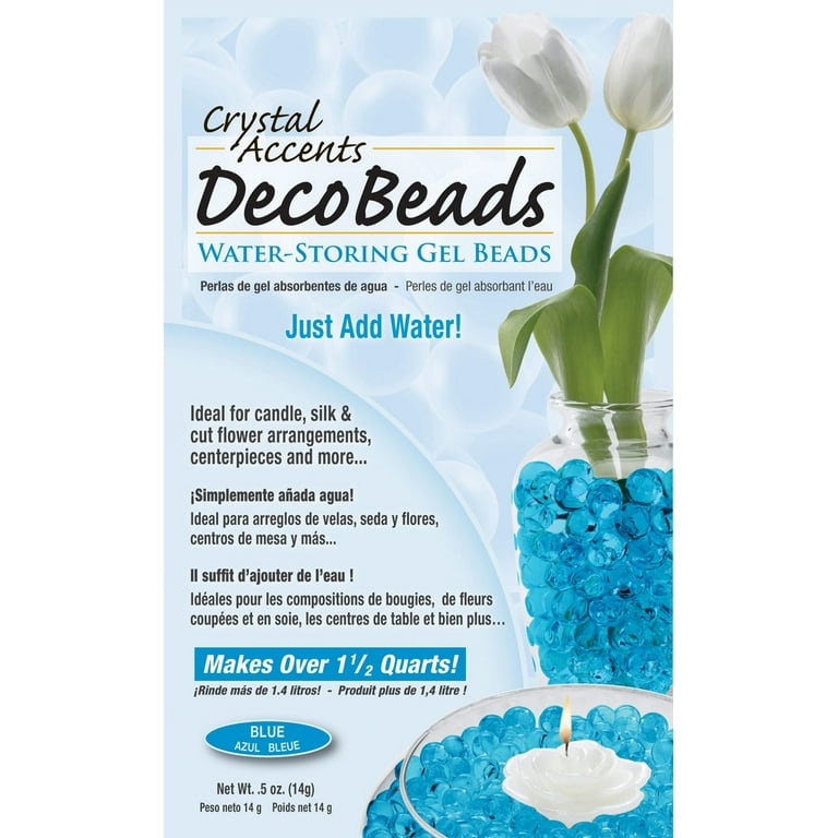 Deco Beads (Blue) 1/2 Ounce Pack Makes Cups of Decorative Beads
