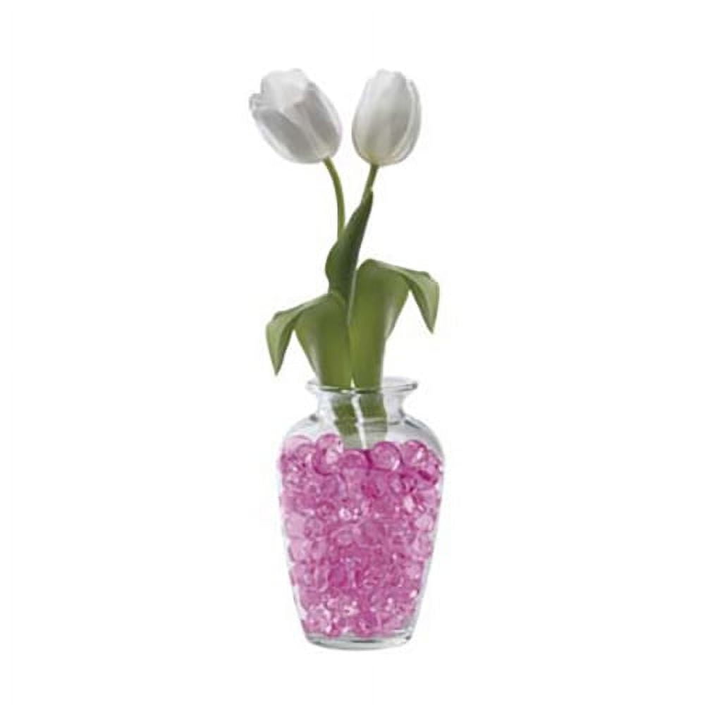 Deco Beads (Pink) 8 Ounce Jar Makes 6 Gallons of Decorative Beads Gel Vase Filler