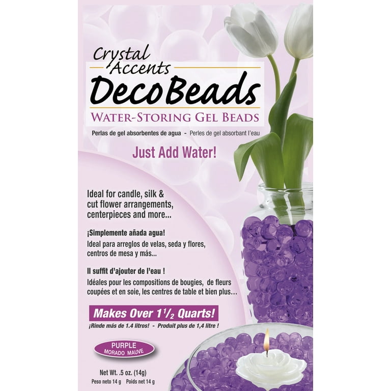 Deco Beads (Purple) 1/2 Ounce Pack Makes Cups of Decorative