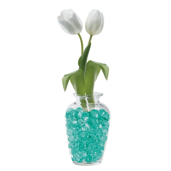 Deco Beads (Turquoise) 8 Ounce Jar Makes 6 Gallons of Decorative Beads Gel Vase Filler