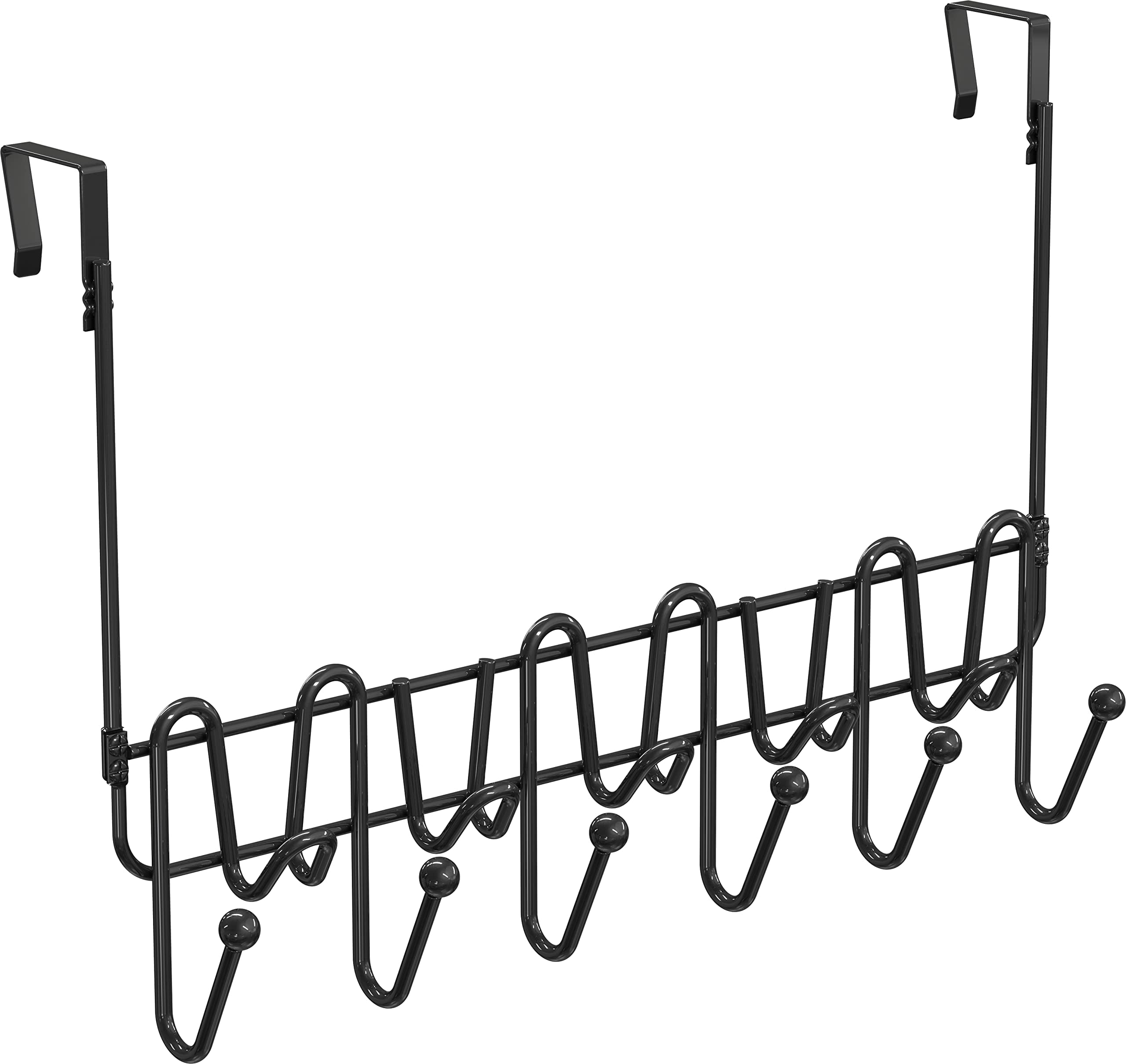 Deco Brothers Supreme Over The Door 11 Hook Organizer Rack, Black ...