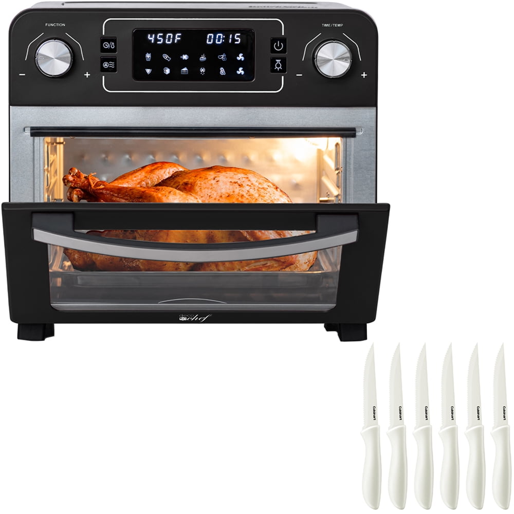 Deco Chef 24QT Stainless Steel Countertop Toaster Air Fryer Oven