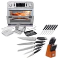 thumbnail image 1 of Deco Chef 24QT Stainless Steel Countertop Toaster Air Fryer Oven with Accessories + Bonus Deco Chef Gourmet 12 Piece Stainless Steel Knife Set with Storage Block, 1 of 11