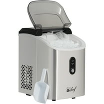 Open Box Deco Chef 33-LB Per Day Countertop Ice Maker, 1-Click Automatic Operation, Self-Cleaning, Chewable Soft Nugget Ice, Stainless Steel -