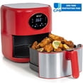 thumbnail image 1 of Deco Chef AF01RED 3.7QT Digital Air Fryer with 6 Cooking Presets Dishwasher Safe Basket Red Bundle with 1 Year Extended Protection Plan, 1 of 9