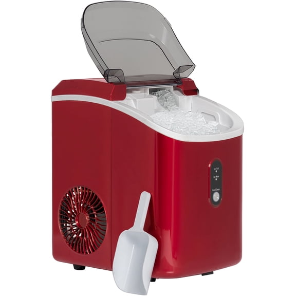 Deco Chef Countertop Ice Maker, 33LB per Day, 1-Click Auto Operation, Red