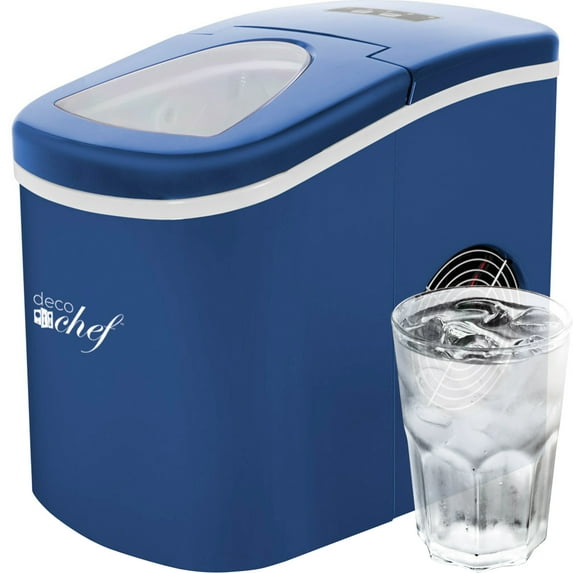 Deco Chef Countertop Ice Maker Portable 26lb Daily Capacity, Blue
