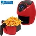 thumbnail image 1 of Deco Chef DAIRFRRED 3.7QT Electric Oil-Free Digital Air Fryer for Healthy Frying Red Bundle with 1 Year Extended Protection Plan, 1 of 9