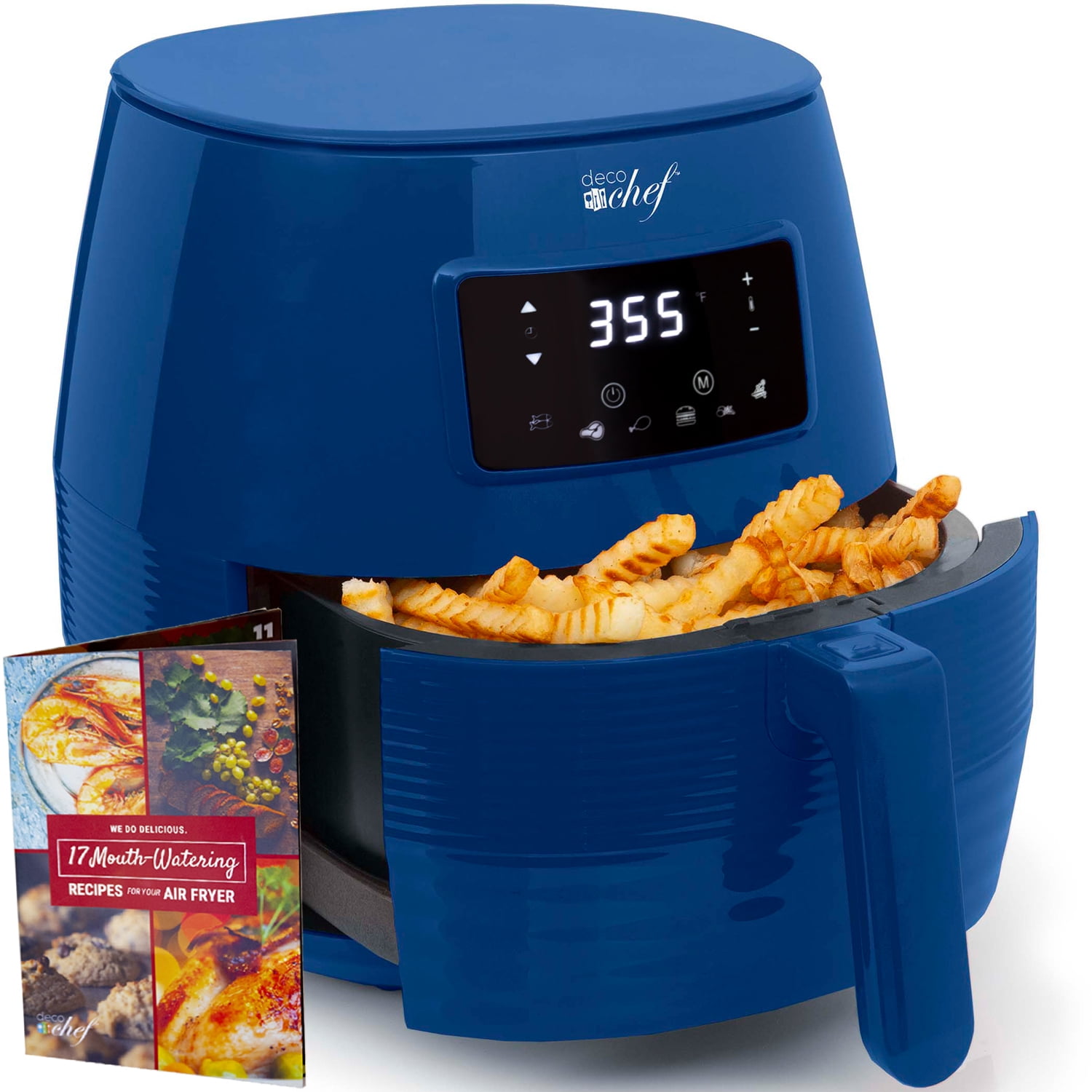 Deco Chef 5.8 Qt Blue Digital Electric Air Fryer