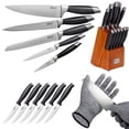 thumbnail image 1 of Deco Chef Gourmet 12 Piece Knife Set with Storage Block w/ Deco Chef Cut Resistant Gloves, 1 of 10