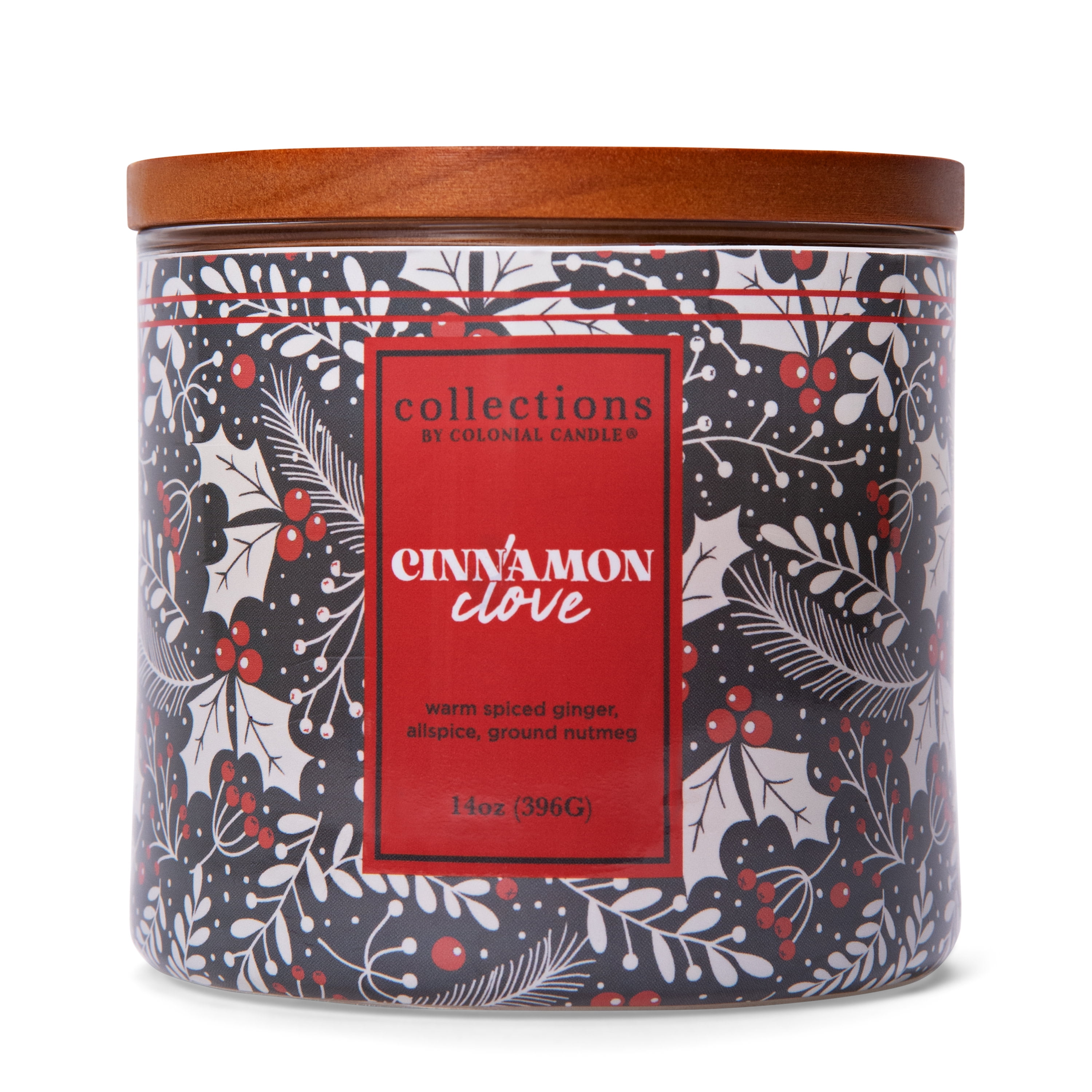Deco Collection by Colonial Candle, Cinnamon Clove Scented Jar Candle, 3-Wick Scented Jar Candle with Spice Fragrance and Premium Lead-Free Cotton Wick, 14 oz - Up To 60 Hours Burn