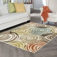 thumbnail image 1 of Deco Contemporary 5' x 7' Ivory and Beige Polypropylene Indoor Area Rug, 1 of 8