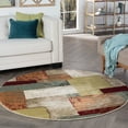 thumbnail image 1 of Deco Contemporary 8' Round Multi-Color Polypropylene Indoor Area Rug, 1 of 4