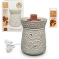 thumbnail image 1 of D'Eco Fragrance Wax Melt Warmer - Electric Scented Tart, Oil & Candle Warmer w 4 Cinnamon Wax Cubes -Plug-in Halogen Bulb Melts Cubes Filling Room w Fresh Scents- Great Wedding Gift, 1 of 5