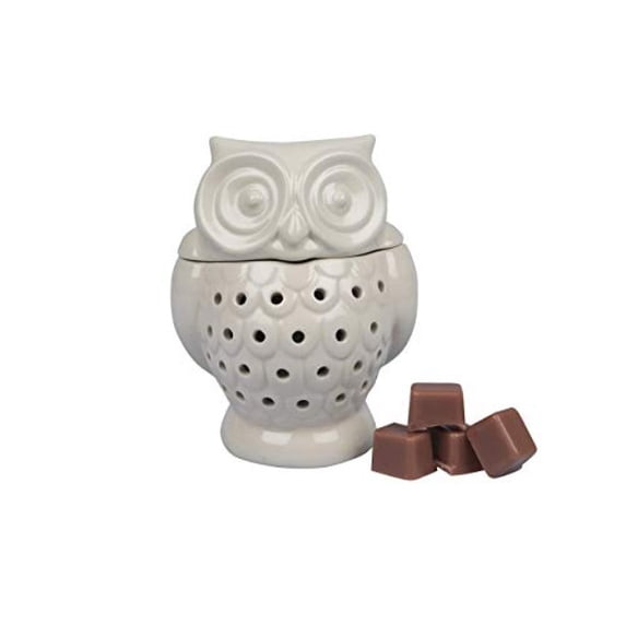Deco Electric Owl Candle Warmer, Wax & Tart Warmer for Indoor Decor, Includes 4 Wax Cubes and Halogen Bulb(4.5"x4.5"x6")
