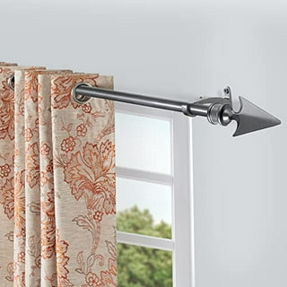  Curtain Rods for Windows 48 to 93 Inch - 5/8 Metal Heavy Duty Curtain  Pole with Adjustable Brackets, Outdoor Curtain Rods for Patio,Living  Room,Sliding Glass Door - Matte Black Decorative Curtain