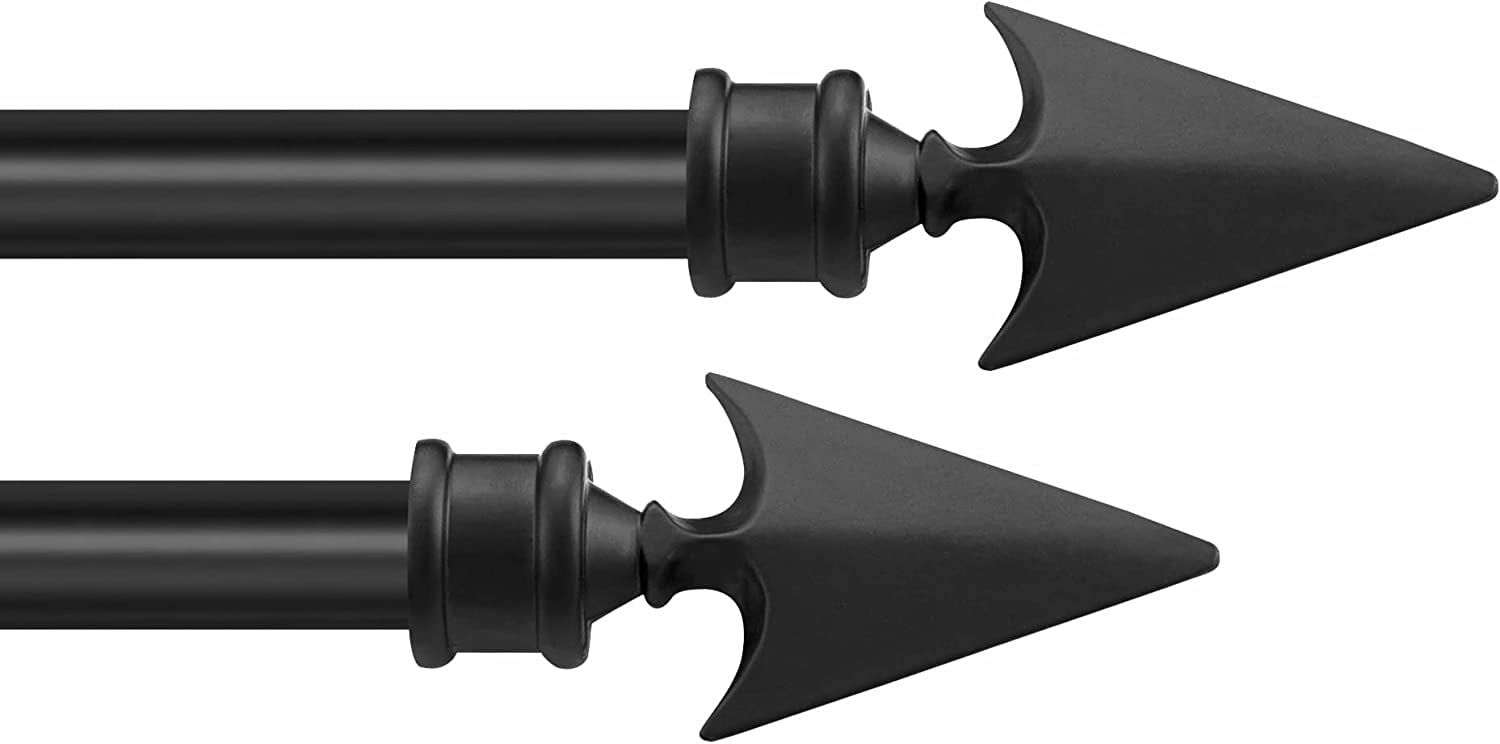 Deco Essential 66 to 120 inches Extendable Curtain Rod for Windows with