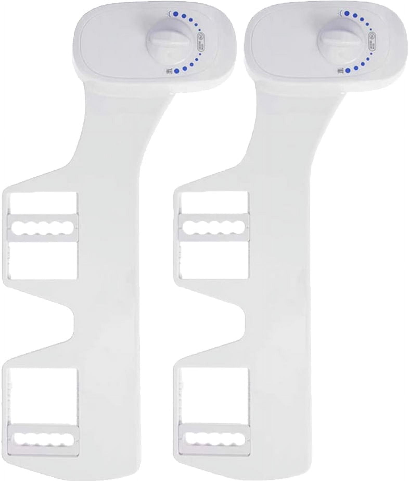 Deco Essentials Non-Electric Single Nozzle Toilet Seat Bidet for Standard 15/16" - 2-Pack Bundle