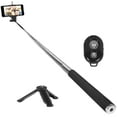 thumbnail image 1 of Deco Essentials Telescopic Metal 33" Selfie Stick w/ Tripod and Wireless Remote for iOS/Android, Perfect for travel, outdoor adventures, beach trips, parties, easy to store, 1 of 6
