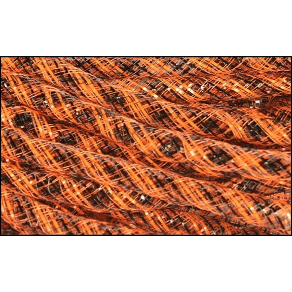 Deco Flex Tubing Orange Black Foil Creative Coils Floral Design Cord - 8MM x 30 ydsTubing, Enhance Your Crafts with Vibrant and Colorful tubing! This tubing Will Perfectly accen