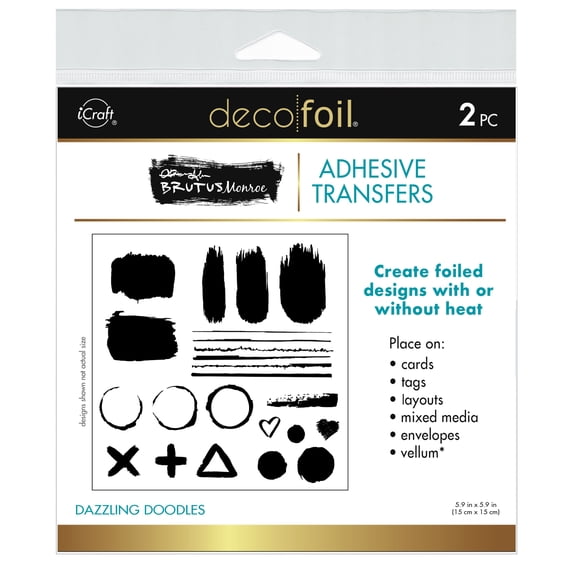 Deco Foil Adhesive Transfer Sheet by Brutus Monroe 5.9"X5.9"-Dazzling Doodles