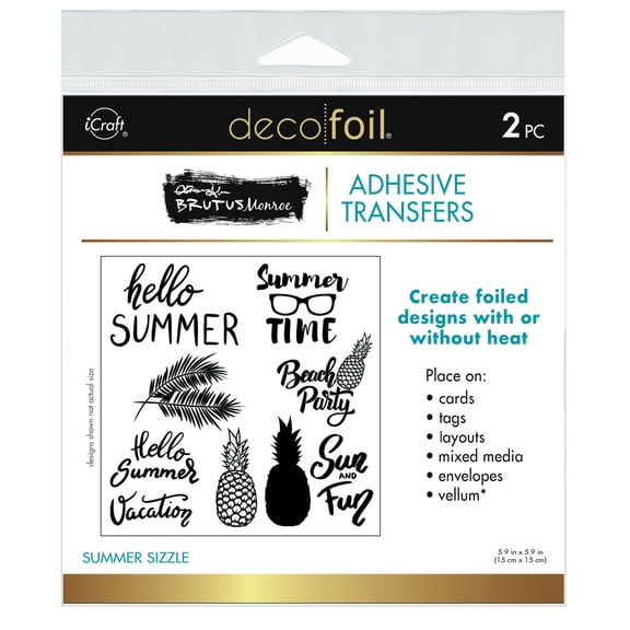 Deco Foil Adhesive Transfer Sheet by Brutus Monroe 5.9"X5.9"-Summer Sizzle