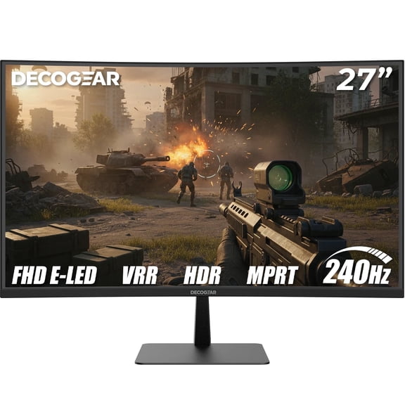 Deco Gear 27" 240Hz Curved FHD Gaming Monitor with HDR