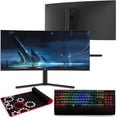 thumbnail image 1 of Deco Gear 29" 2560x1080 100Hz VA Curved Monitor, Color Accurate, 4ms Response Time with Bonus Deco Gear Mechanical RGB Gaming Keyboard and Bonus Deco Gear Large Extended Pro Gaming Mouse Pad, 1 of 11
