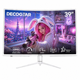 thumbnail image 1 of Deco Gear 39" Curved Widescreen Gaming Monitor, 2560×1440 QHD, 165Hz, 1ms MPRT, HDR, Adaptive Sync, 3000R Curve, HDMI, DisplayPort, Tilt Swivel Height Adjust, White, 1 of 7
