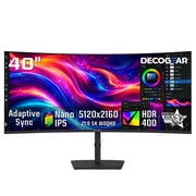 Deco Gear 40  Curved Ultrawide IPS Monitor, 5120x2160 5K2K, 219, HDR400, AdaptiveSync, 100% sRGB, HDMI 2.0, DP, USB-C