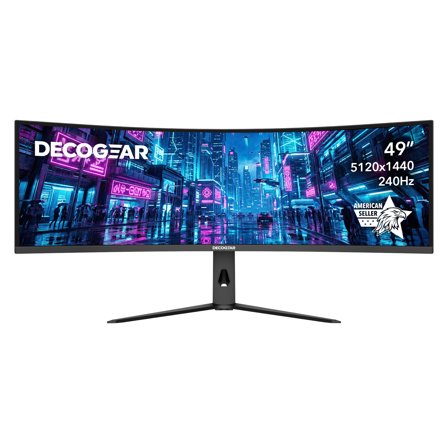 Deco Gear 49 240 Hz Curved Super Ultrawide Dual QHD Gaming Monitor