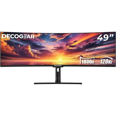 Deco Gear 49" Curved Ultrawide Gaming Monitor | DQHD 5120x1440 | 32:9 | 120 Hz | 101% NTSC 100% sRGB